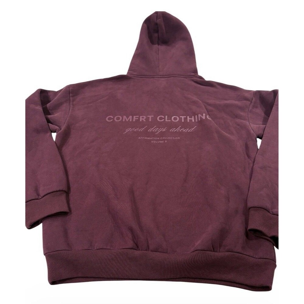 Comfrt Affirmation Collection Volume 9 Hoodie Mega Maroon Purple Burgundy Size L - Picture 7 of 16